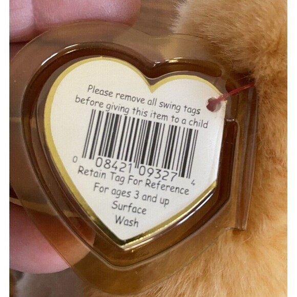 TY 1999 Beanie Buddies HOPE Praying Bear Original Tag & Label Plush 10" Vintage - Picture 6 of 12